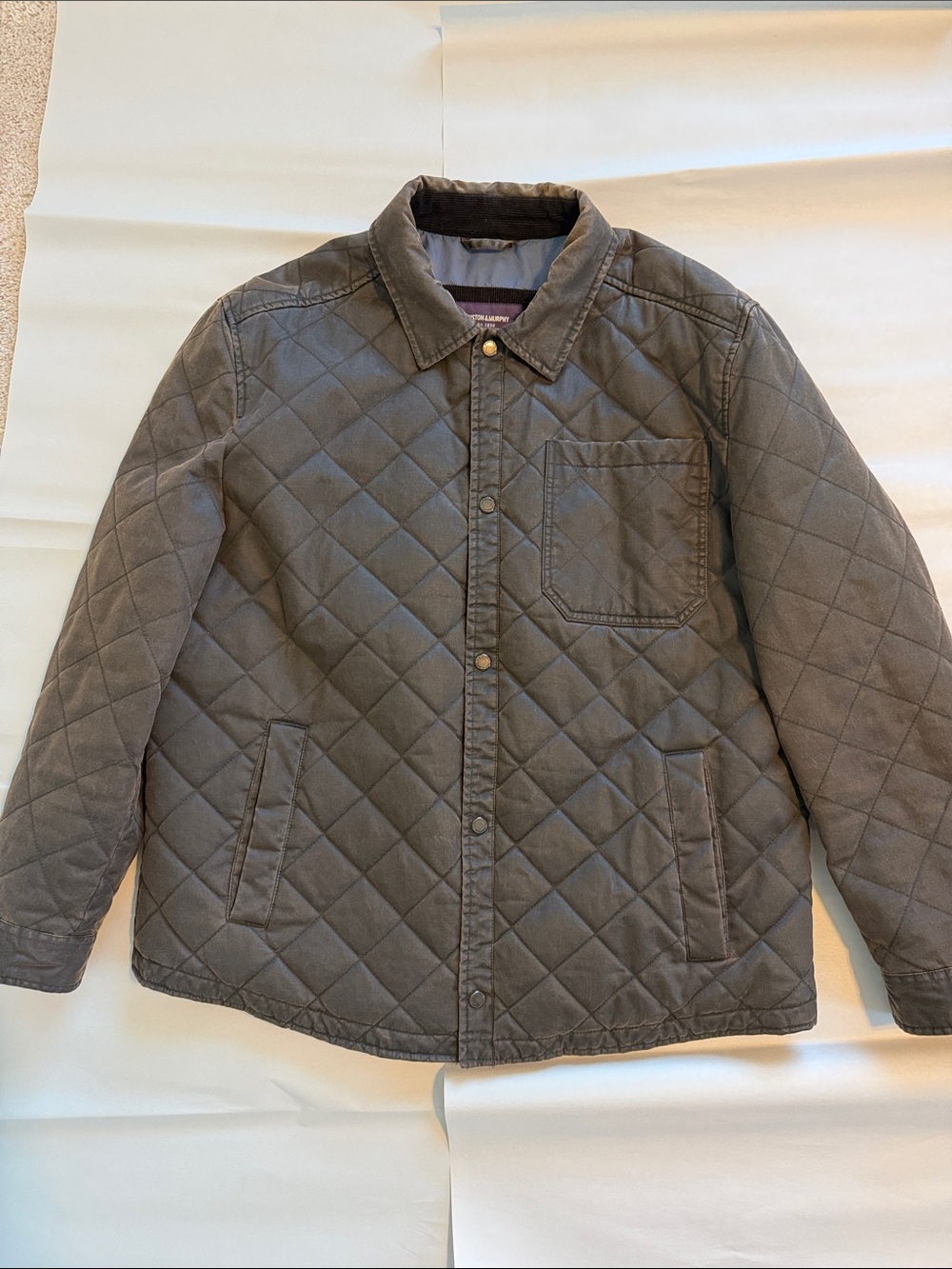 Johnston & Murphy Brown Quilted Field Jacket 
Size XL